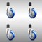 Service Caster 4 Inch 316SS Blue Polyurethane Swivel 1-7/8 Inch Expanding Stem Caster Set SCC SCC-SS316EX20S414-PPUB-BLUE-178-4 - alternate 1
